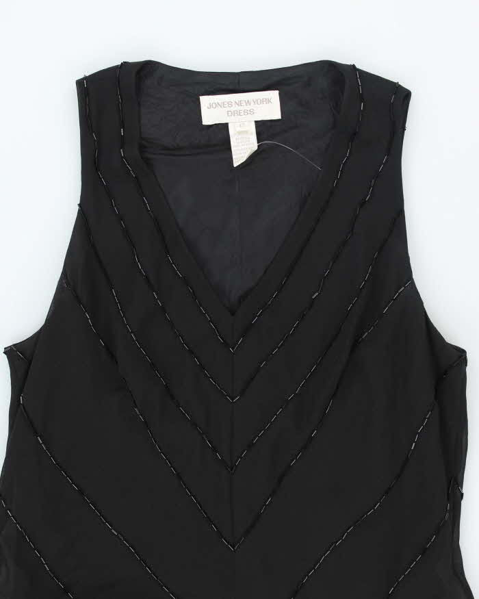 Vintage 90s Jones New York Black Beaded Dress - M Rokit Vintage 90s Jones New York Black Beaded Dress - M Rokit