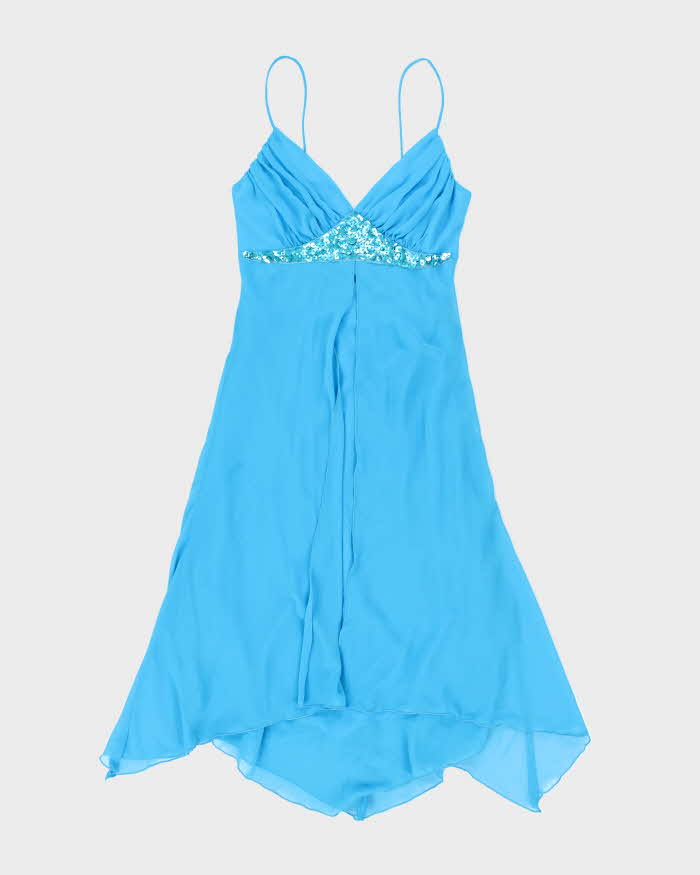 Y2k 00s Smart Blue Dress - S