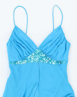 Y2k 00s Smart Blue Dress - S