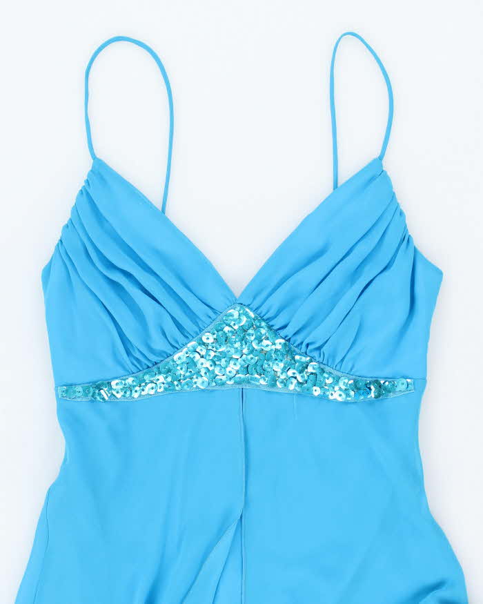 Y2k 00s Smart Blue Dress - S