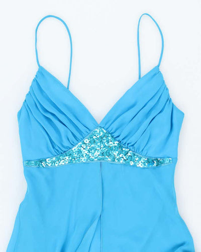 Y2k 00s Smart Blue Dress - S
