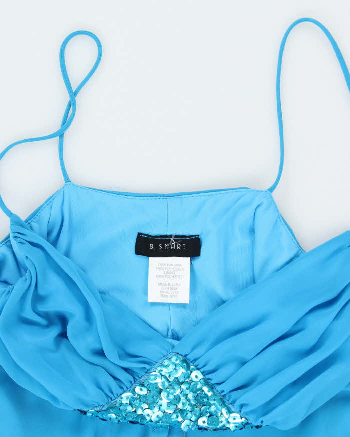 Y2k 00s Smart Blue Dress - S Rokit Y2k 00s Smart Blue Dress - S Rokit
