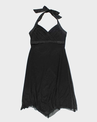 Y2k 00s Jessica Halter Neck Sparkly Dress - S