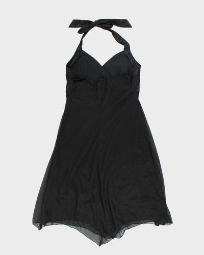 Y2k 00s Jessica Halter Neck Sparkly Dress - S