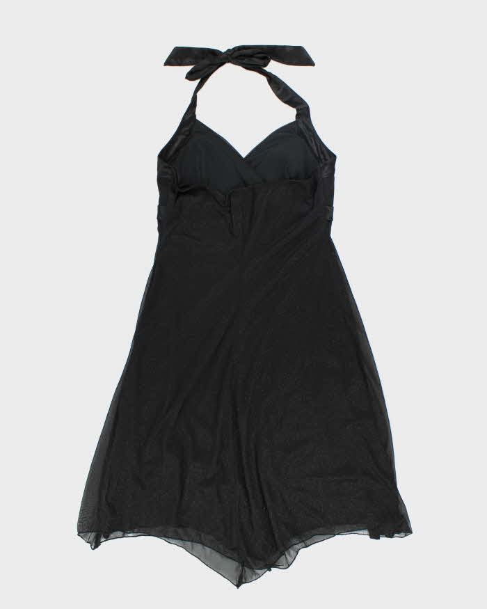 Y2k 00s Jessica Halter Neck Sparkly Dress - S