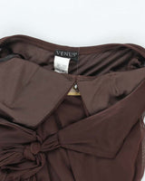 Y2k 00s Venus Brown Halter Neck Dress - S
