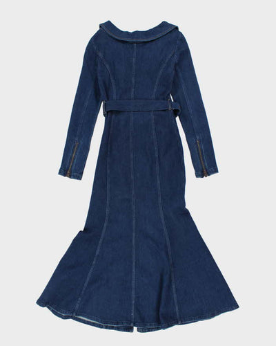 Y2k 00s Miss Sixty Denim Long Sleeve Dress - XS