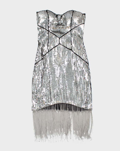 Y2k 00s Bebe Sequin Tassel Dress - S