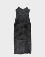 Vintage 90s Jessica McClintock Black Rhinestone Dress - M
