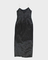 Vintage 90s Jessica McClintock Black Rhinestone Dress - M