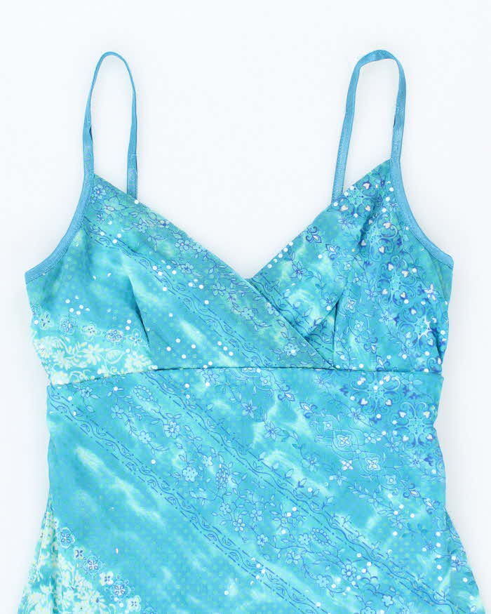 Y2k 00s My Michelle Blue Sparkly Dress - S