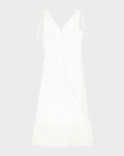 Vintage 90s M Collection White Sparkly Floral Dress - S