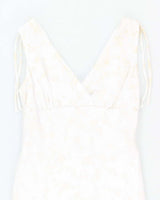 Vintage 90s M Collection White Sparkly Floral Dress - S