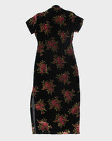 Vintage Suttles &amp; Seawinds Velvet Floral Dress - XS