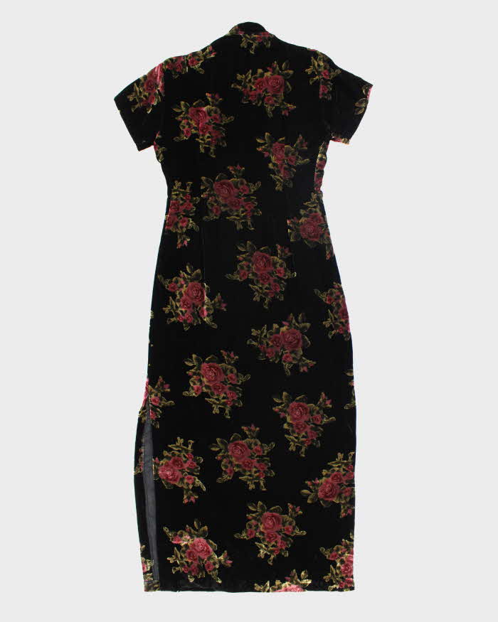 Vintage Suttles &amp; Seawinds Velvet Floral Dress - XS