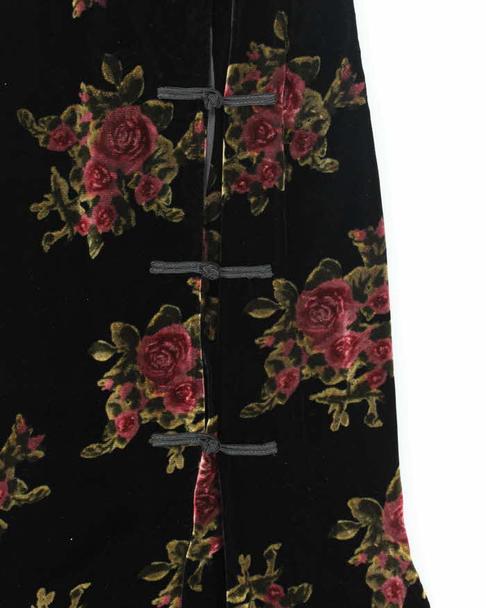 Vintage Suttles &amp; Seawinds Velvet Floral Dress - XS