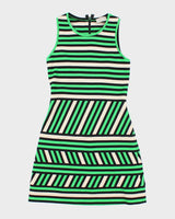 Lanvin Green Stripe Mini Dress - S