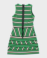 Lanvin Green Stripe Mini Dress - S