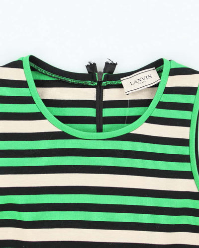 Lanvin Green Stripe Mini Dress - S