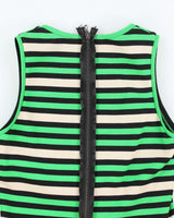Lanvin Green Stripe Mini Dress - S