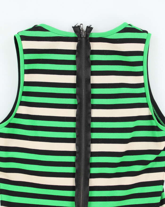 Lanvin Green Stripe Mini Dress - S