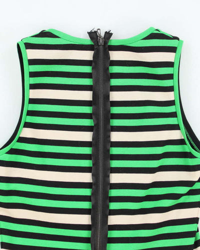 Lanvin Green Stripe Mini Dress - S