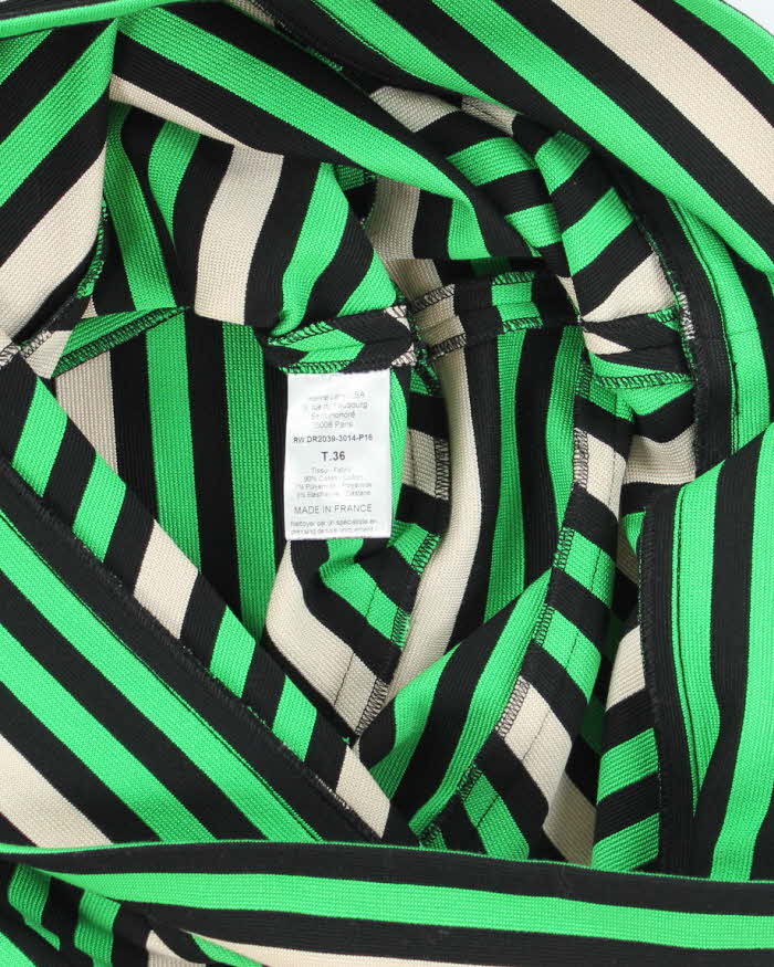 Lanvin Green Stripe Mini Dress - S