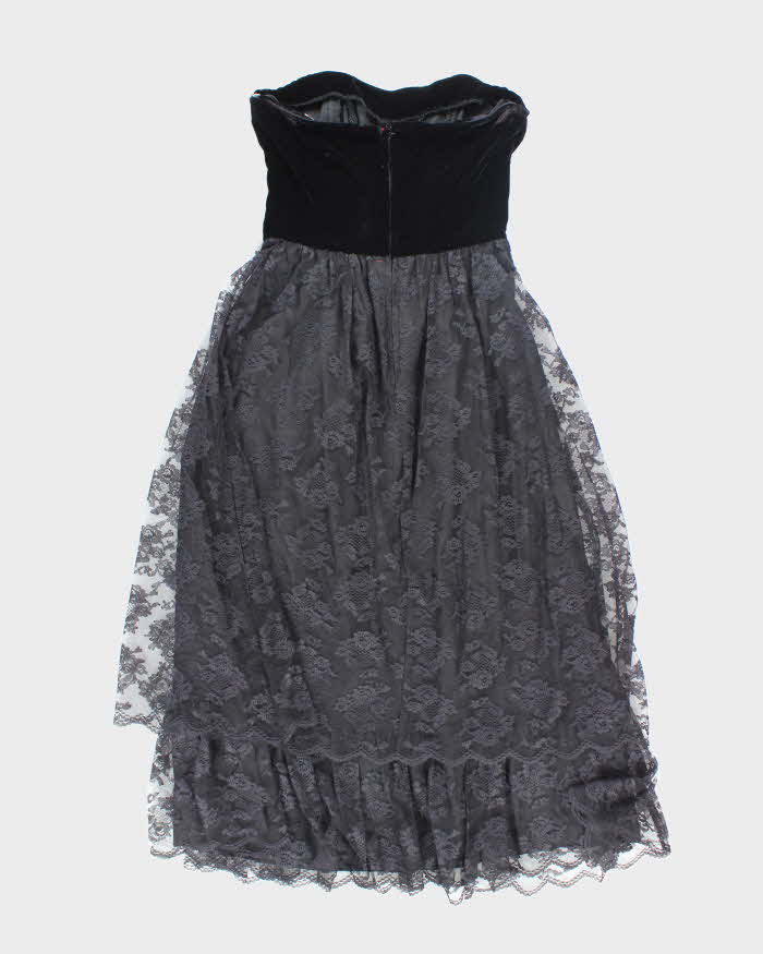 Vintage 90s Collections Velvet & Lace Dress - S