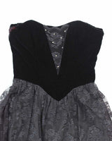 Vintage 90s Collections Velvet &amp; Lace Dress - S