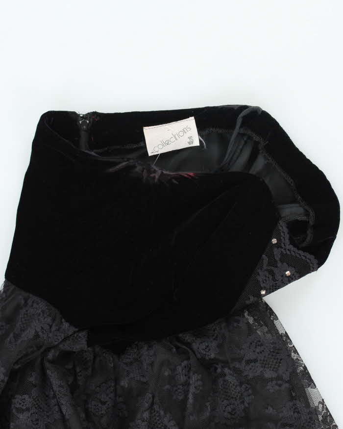 Vintage 90s Collections Velvet & Lace Dress - S