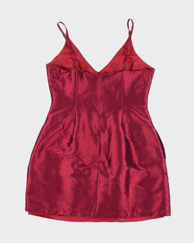 Vintage Y2k 00s Red Iridescent Mini Dress - S
