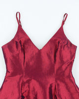 Vintage Y2k 00s Red Iridescent Mini Dress - S