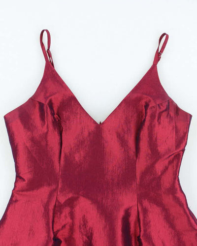 Vintage Y2k 00s Red Iridescent Mini Dress - S