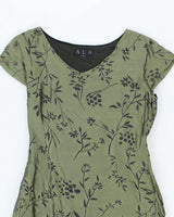 Vintage 90s Alo Floral Dress - S