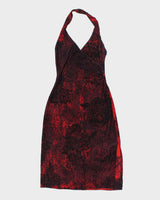 Vintage Y2k 00s Le Chateau Glitter Halter Neck Dress - S