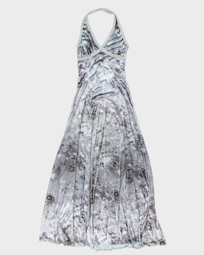 Vintage 90s The House Halterneck Velvet Dress - S