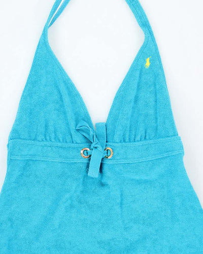 Vintage Ralph Lauren Towling Halter Neck Dress - XS
