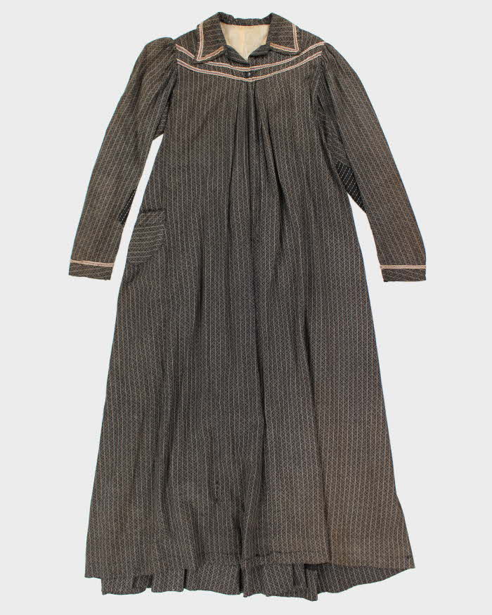 Vintage 1900s Long Sleeve Smock Dress - S