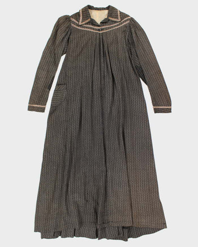 Vintage 1900s Long Sleeve Smock Dress - S