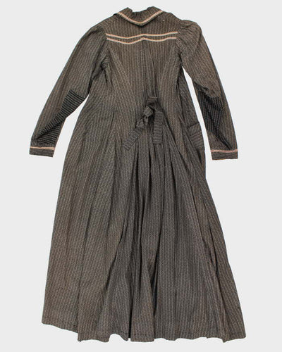 Vintage 1900s Long Sleeve Smock Dress - S