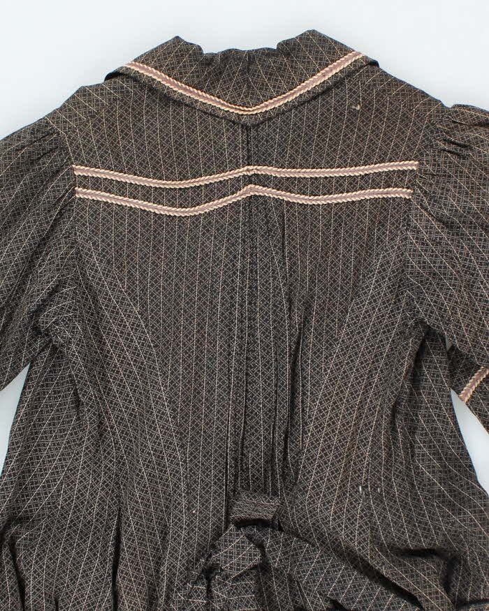 Vintage 1900s Long Sleeve Smock Dress - S