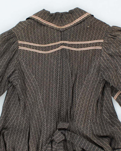 Vintage 1900s Long Sleeve Smock Dress - S