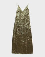 Vintage 90s Lilac Wine Green Velvet Dress - XS