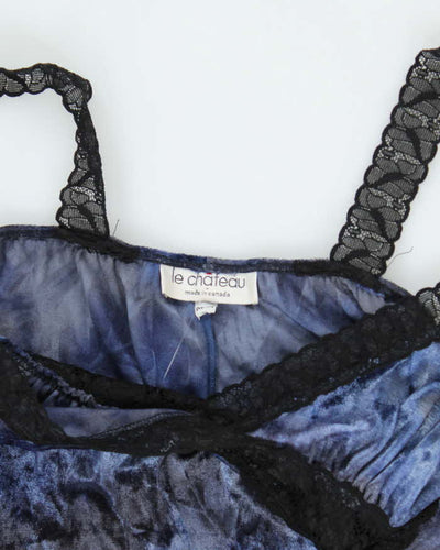 Vintage 90s Le Chateau Velvet Slip Dress - M