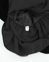 Vintage 80s Oscar De La Renta Black Velvet Long Sleeve Dress - S