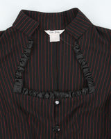 Vintage Chic Star Pin Stripe Ruffle Mini Dress - XL