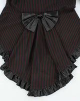 Vintage Chic Star Pin Stripe Ruffle Mini Dress - XL