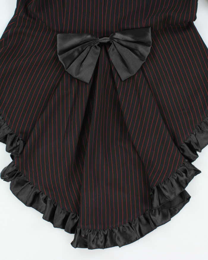 Vintage Chic Star Pin Stripe Ruffle Mini Dress - XL