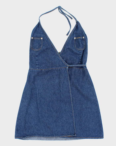 Vintage 90s Guess Denim Wrap Mini Dress - XS