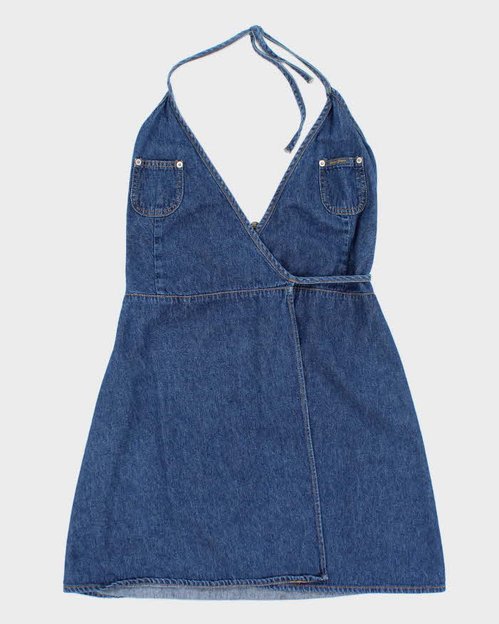 Vintage 90s Guess Denim Wrap Mini Dress - XS
